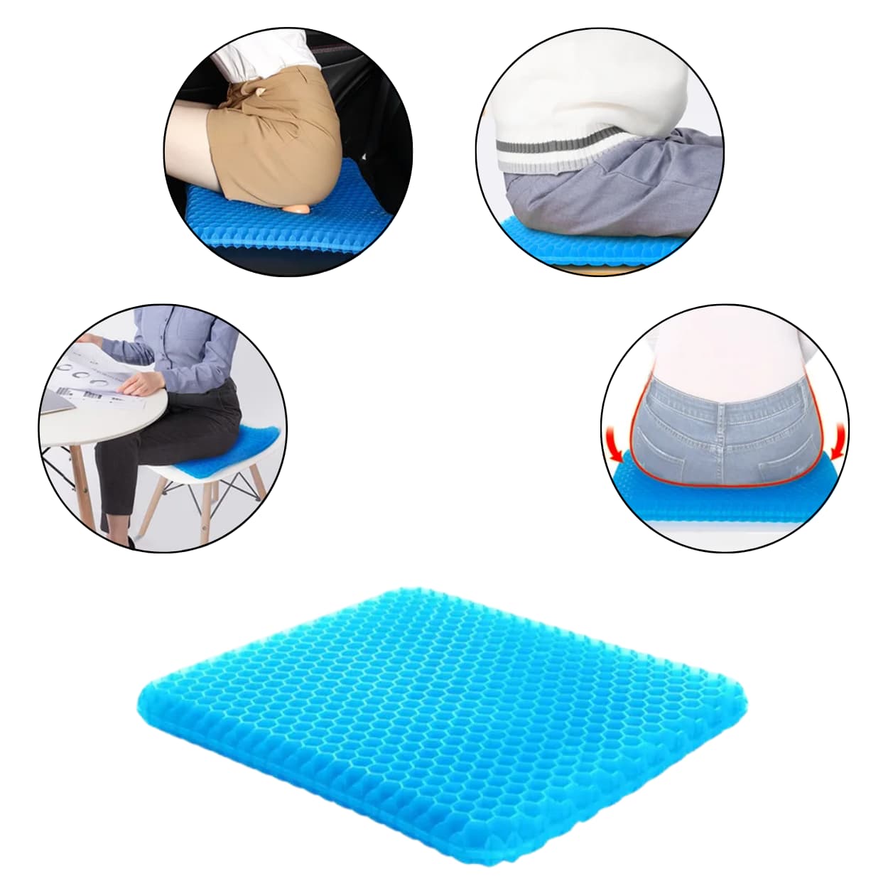 utilisation multiple du coussin en gel bleu de siège Levalor